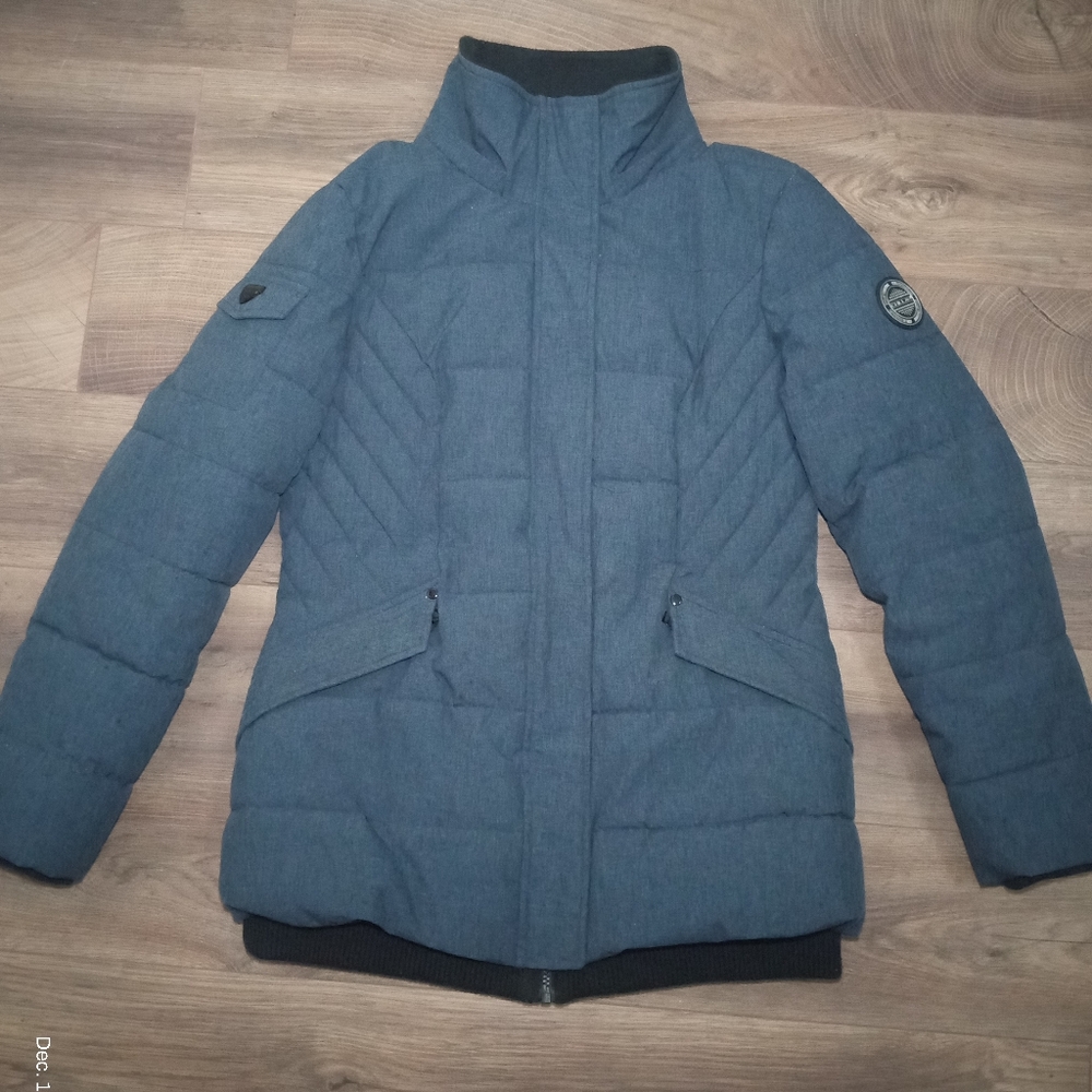 Chillax Women's Blue Quilted Waterproof Winter Jacket Coat Size Medium